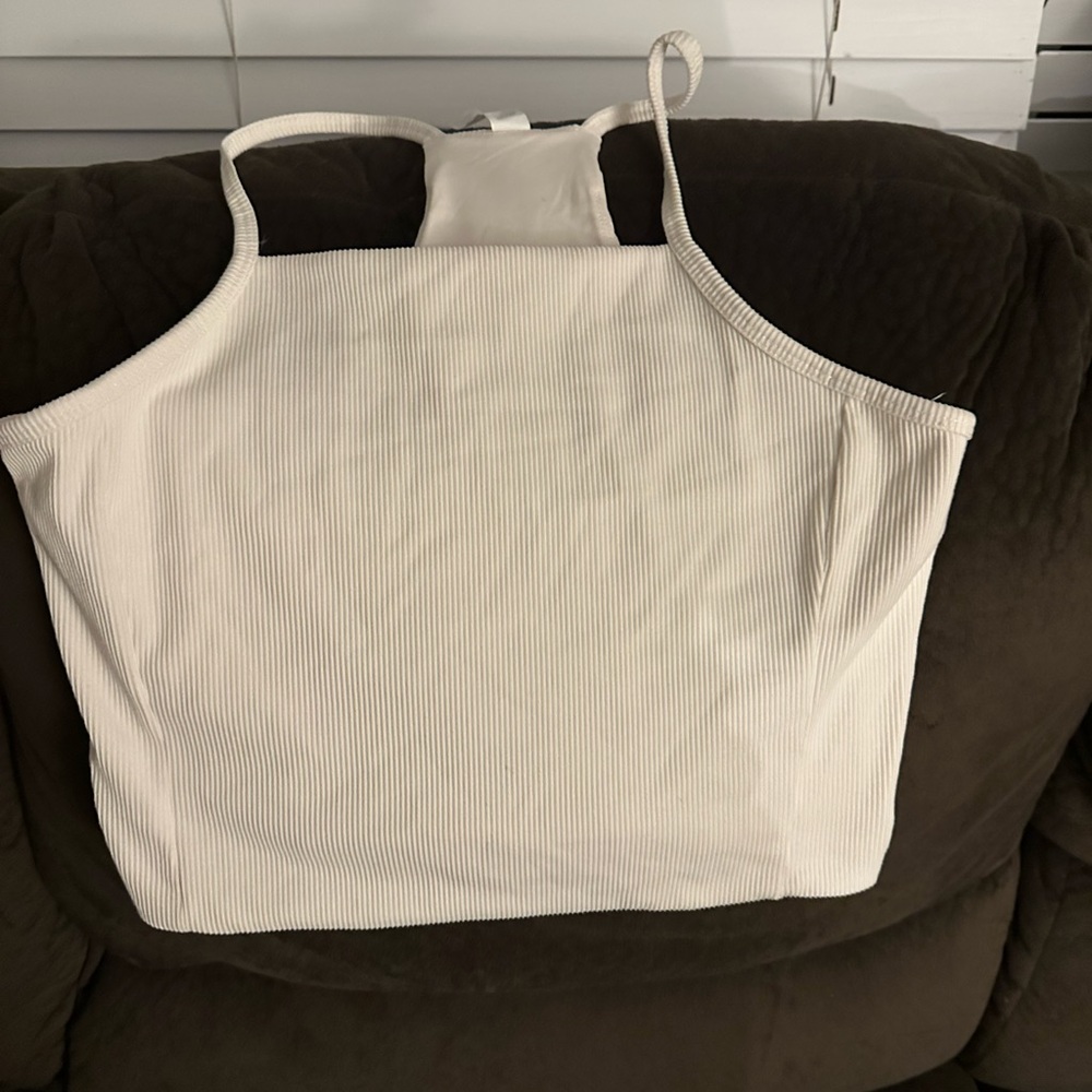 The North Face Off-White Ribbed Tank